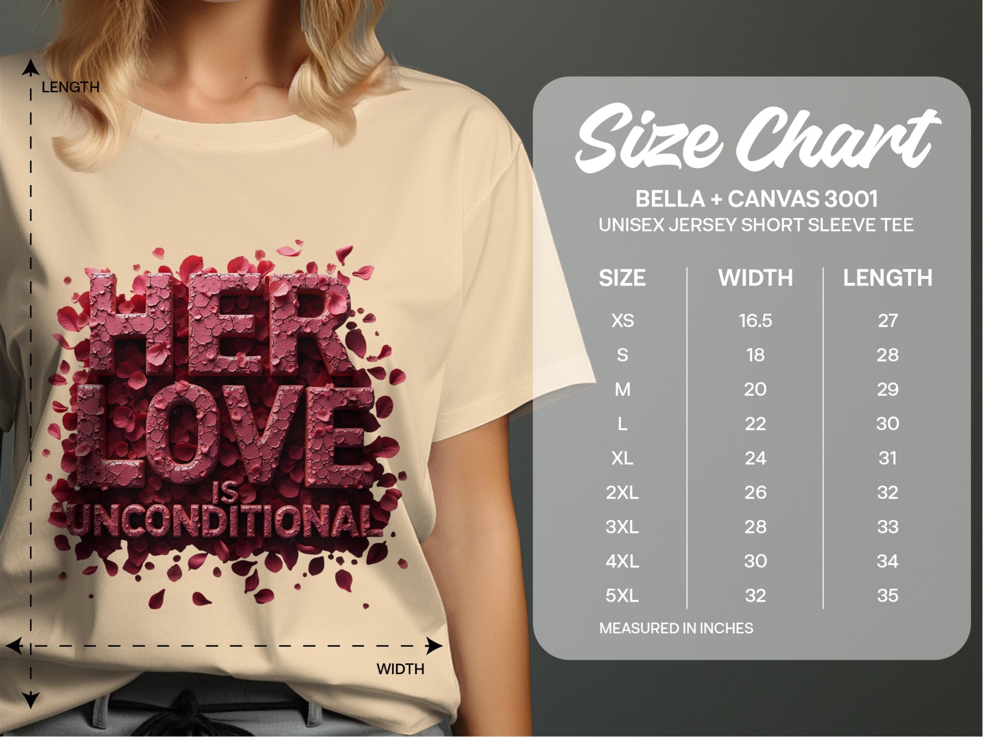 Her Love is Unconditional Print T-shirt product