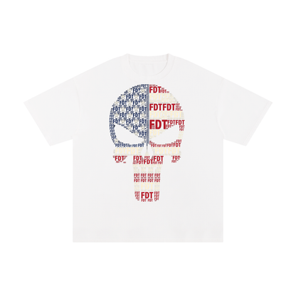 FDT Skull USA Flag Unisex Pure Cotton T-Shirt