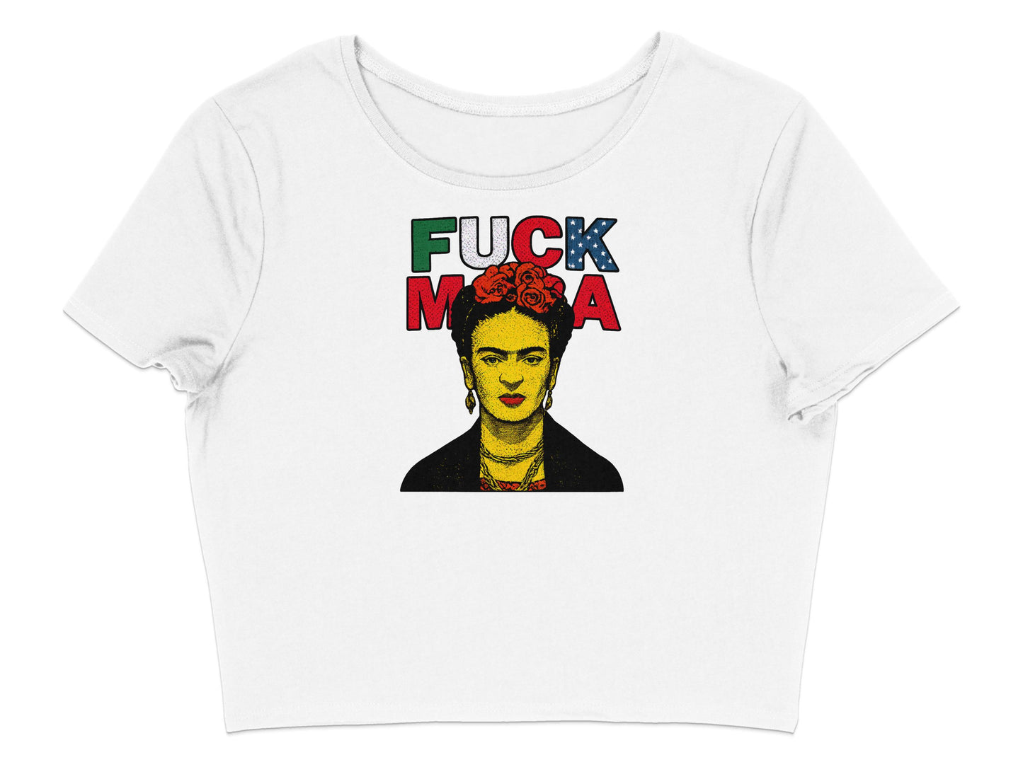 Fuck Maga Frida Kahlo Printed Crop Top product