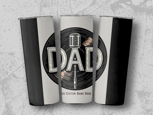 Vintage Microphone Design Dad Custom Name Drinkware product