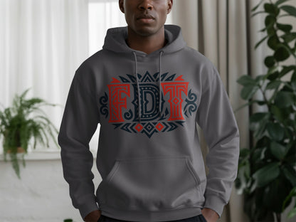 FDT Patterned Hoodie with Stylish Graphic Print product type