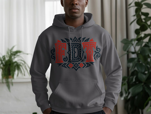 FDT Patterned Hoodie with Stylish Graphic Print product type