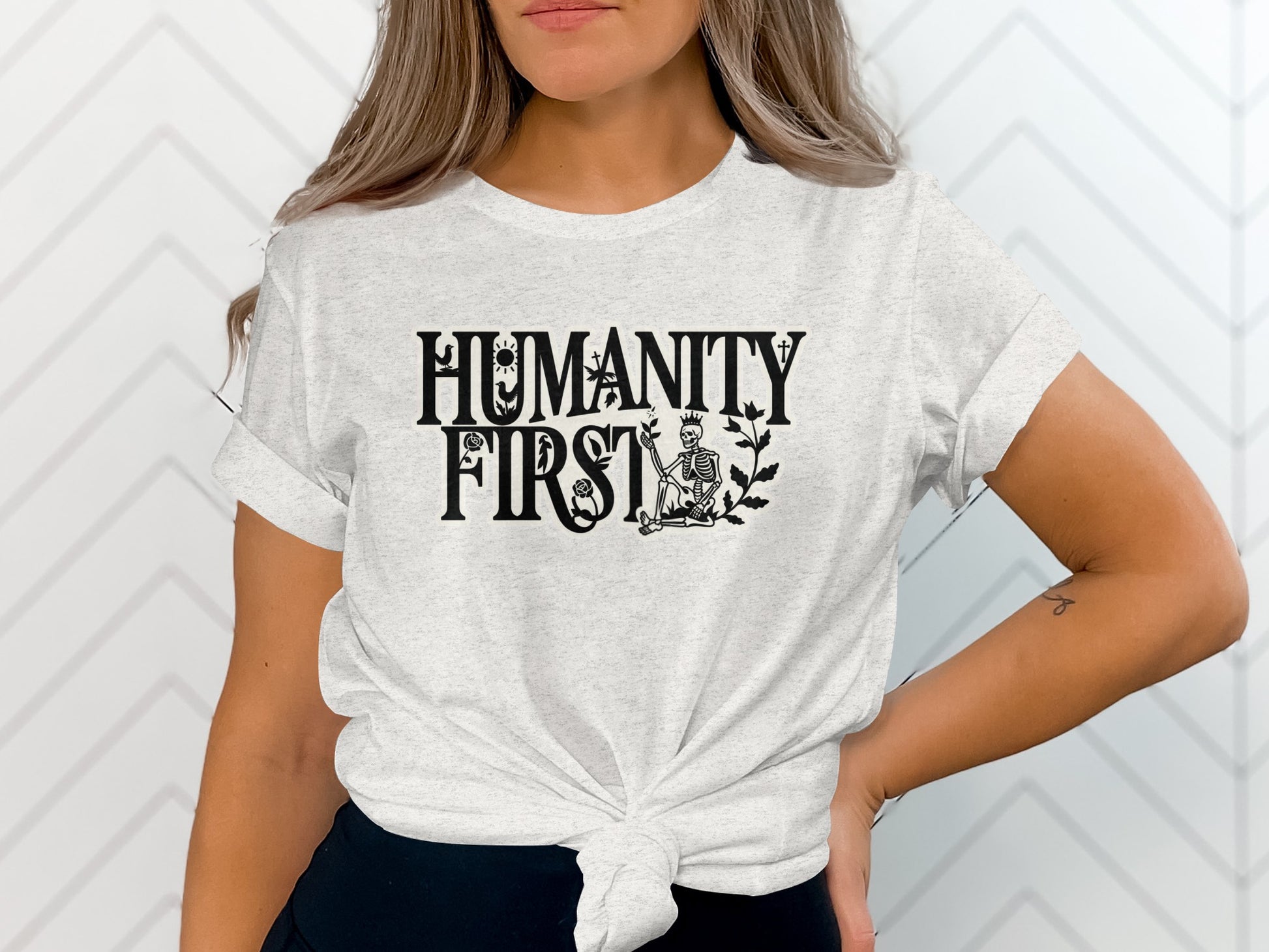 Humanity First Graphic T-Shirt Unique Design