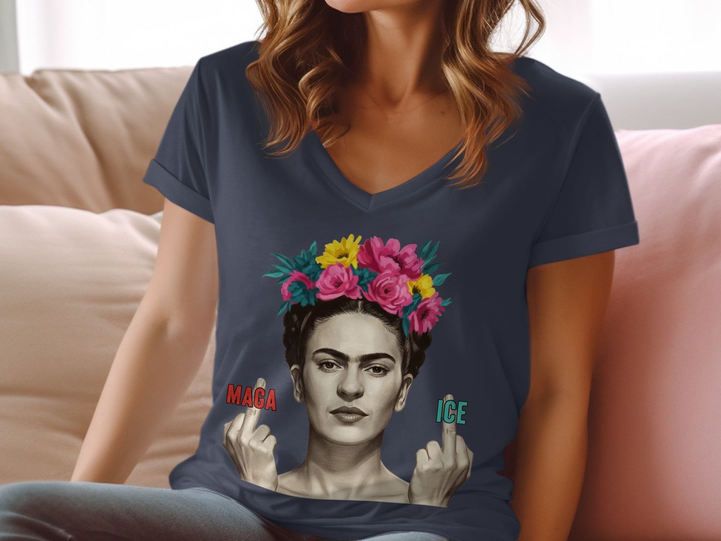 Artistic Frida Kahlo Portrait Graphic T-Shirt