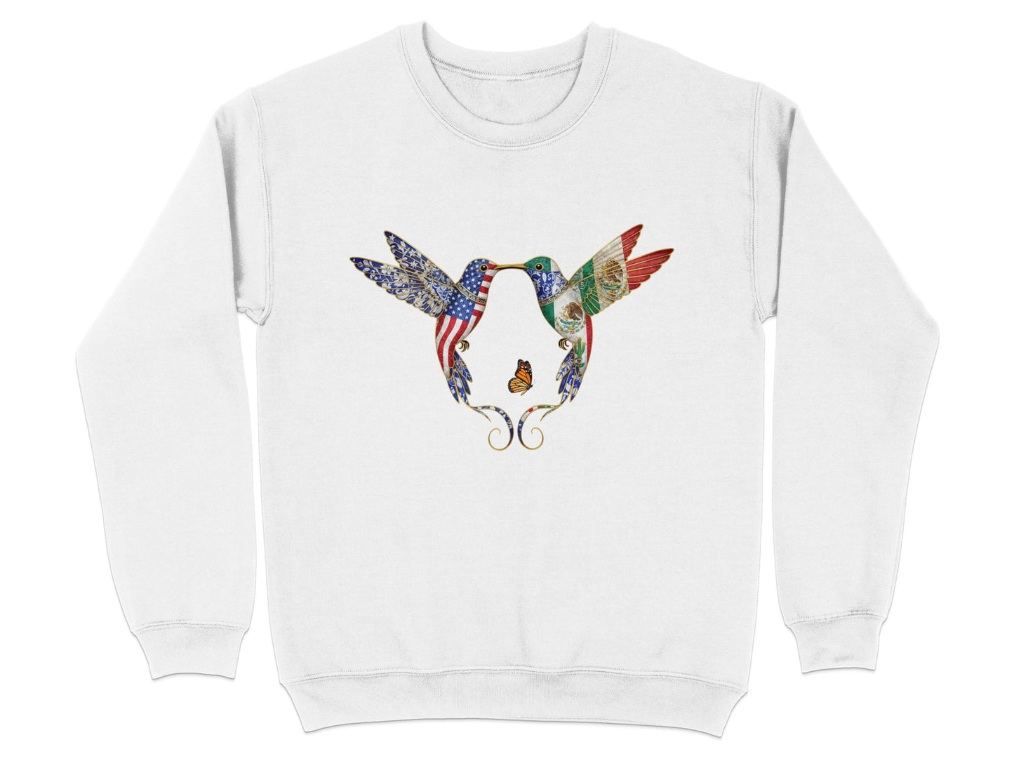 Hummingbirds Colorful Art Design Sweatshirt Apparel