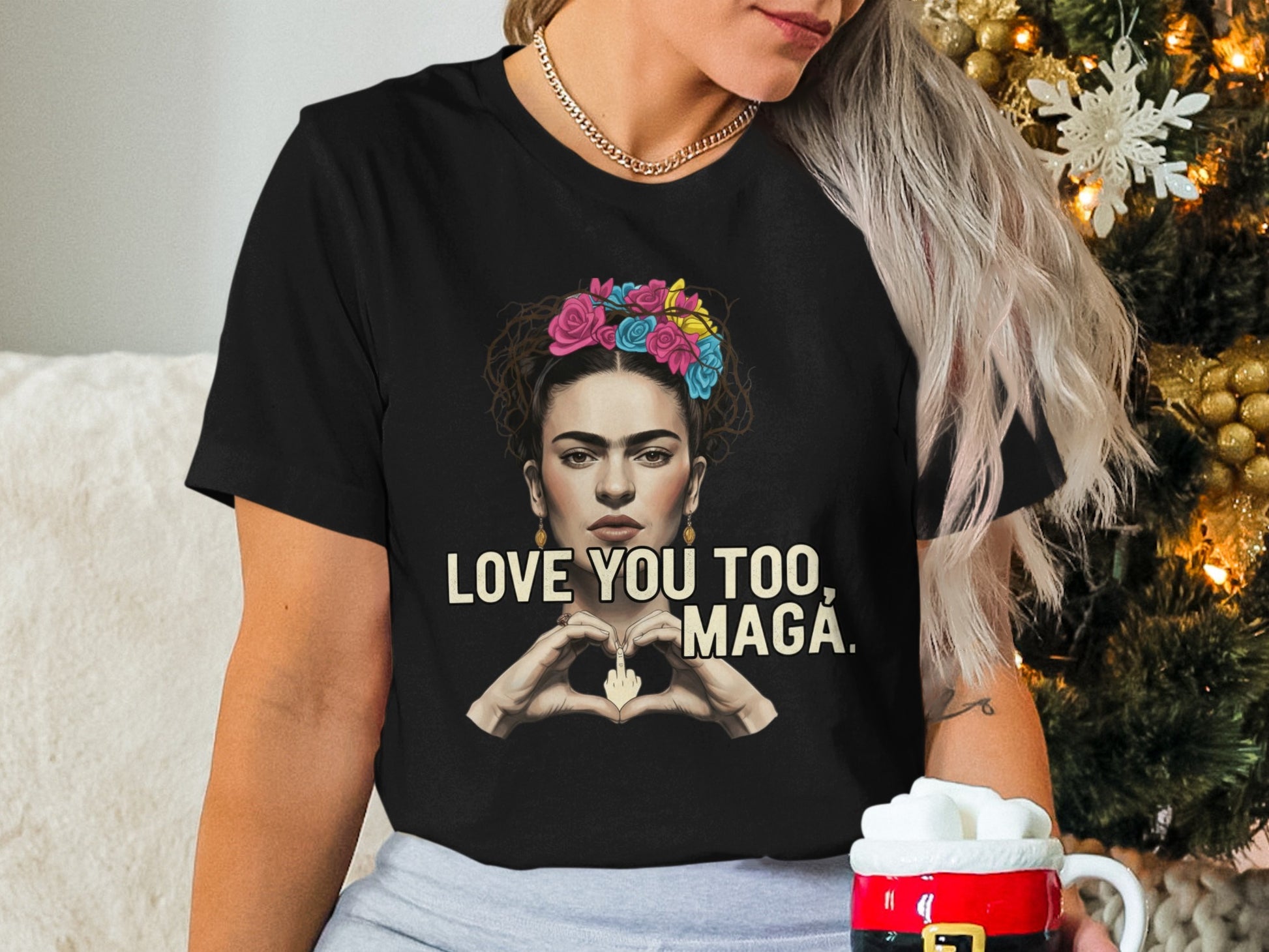 Love You Too Maga Graphic Tee for Women