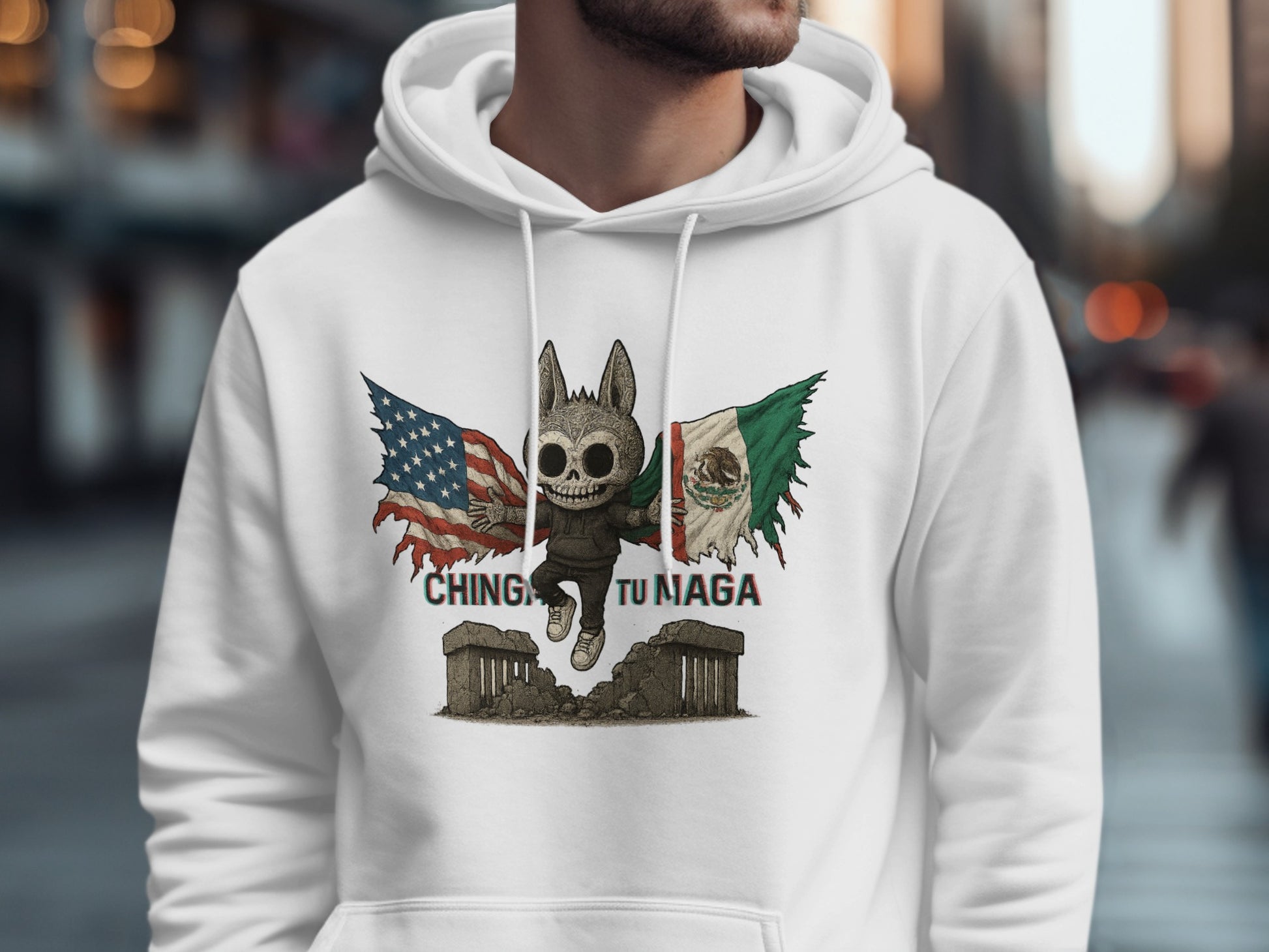Ching Tu Niaga Graphic Hoodie with Flag Design product type