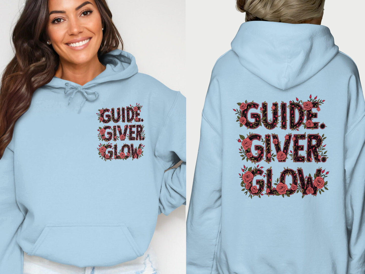 Guide Giver Glow Text Graphic Hoodie product