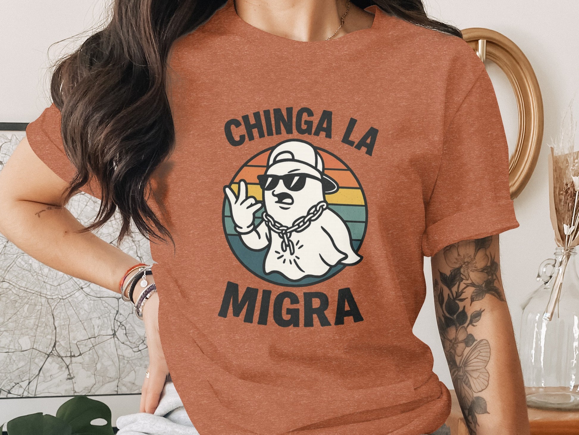 Chinga La Migra Graphic Tee Trendy Casual Shirt product