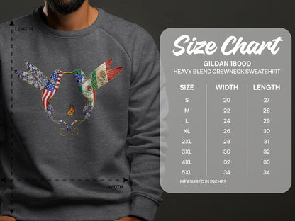 Patriotic Love Birds Heavy Blend Crewneck Sweatshirt
