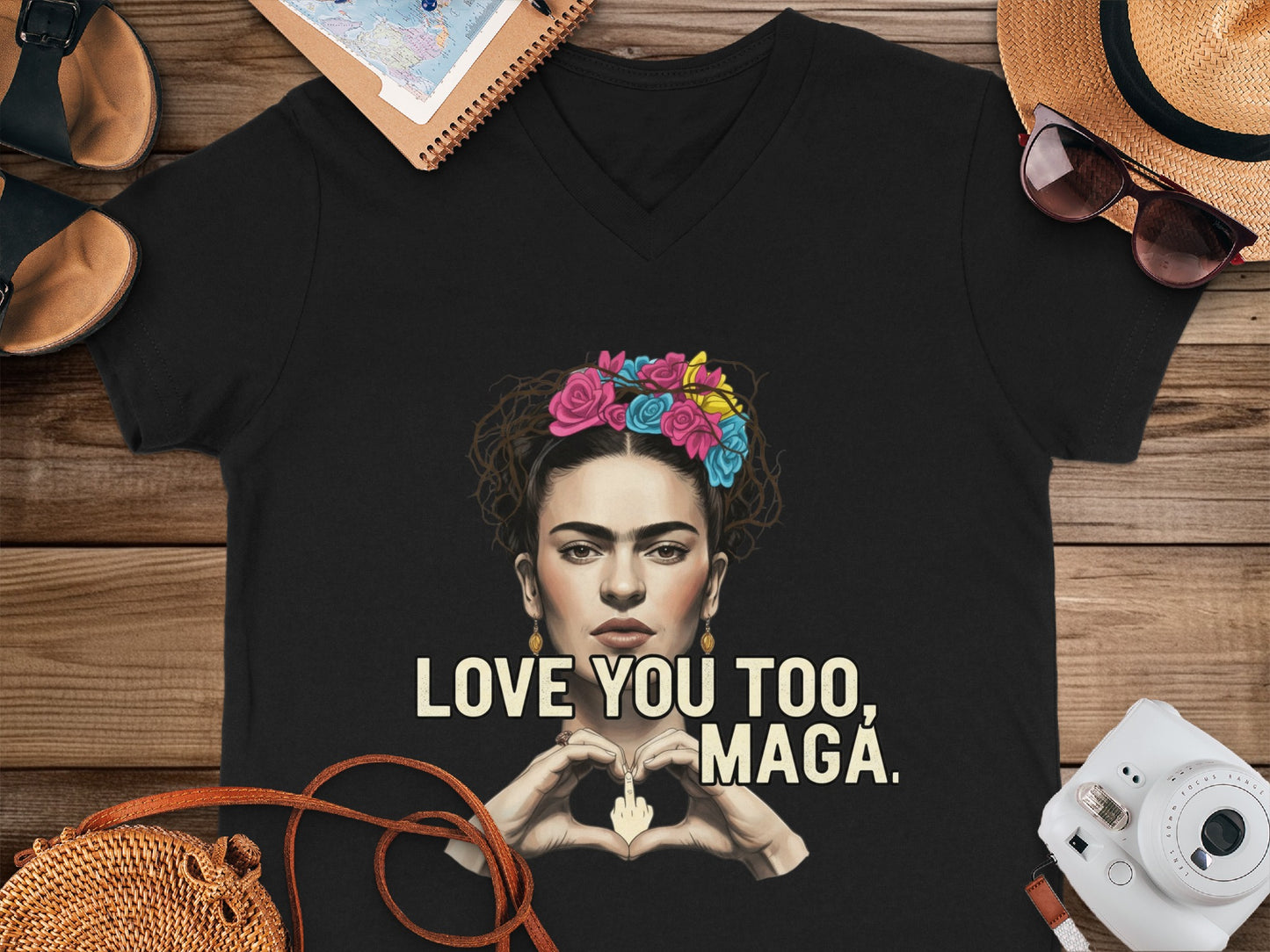 Love You Too Maga Female Portrait Art Shirt