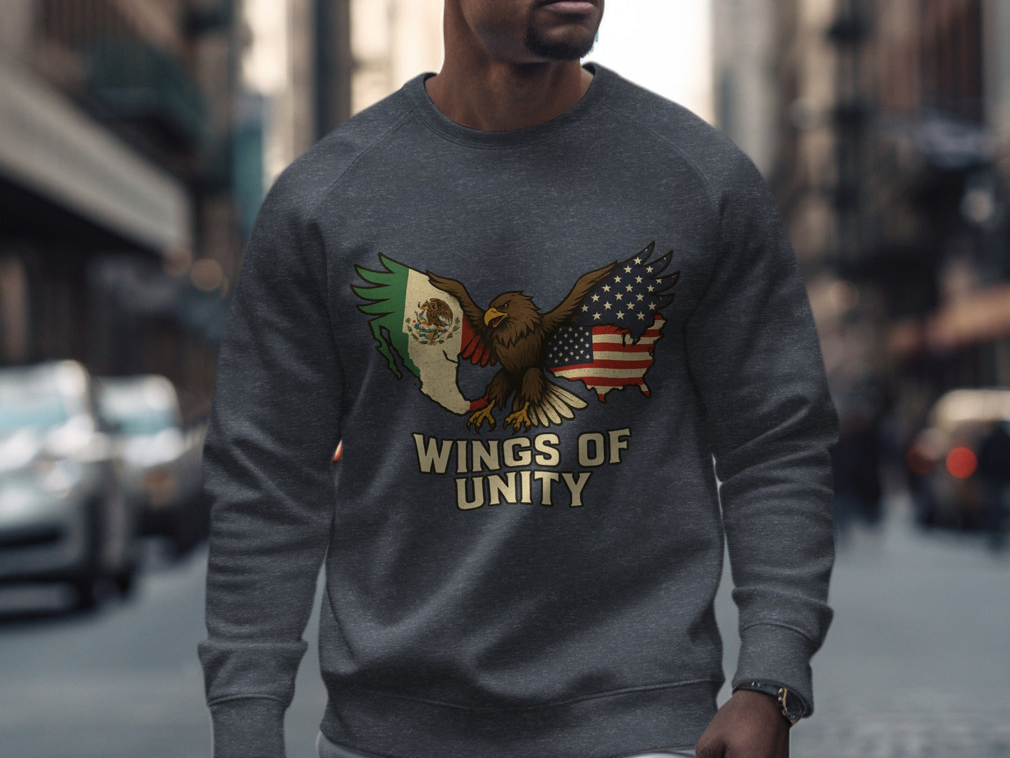 Wings of Unity Eagle Flags Graphic Sweatshirt product type