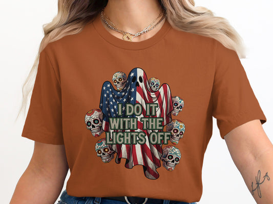 I Do It With The Lights Off Graphic T-Shirt product