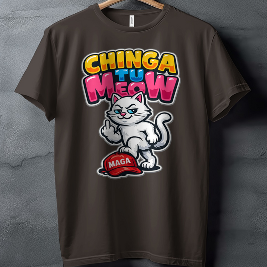 CHINGA TU MEOW Cat MAGA Hat Flipping Bird product type