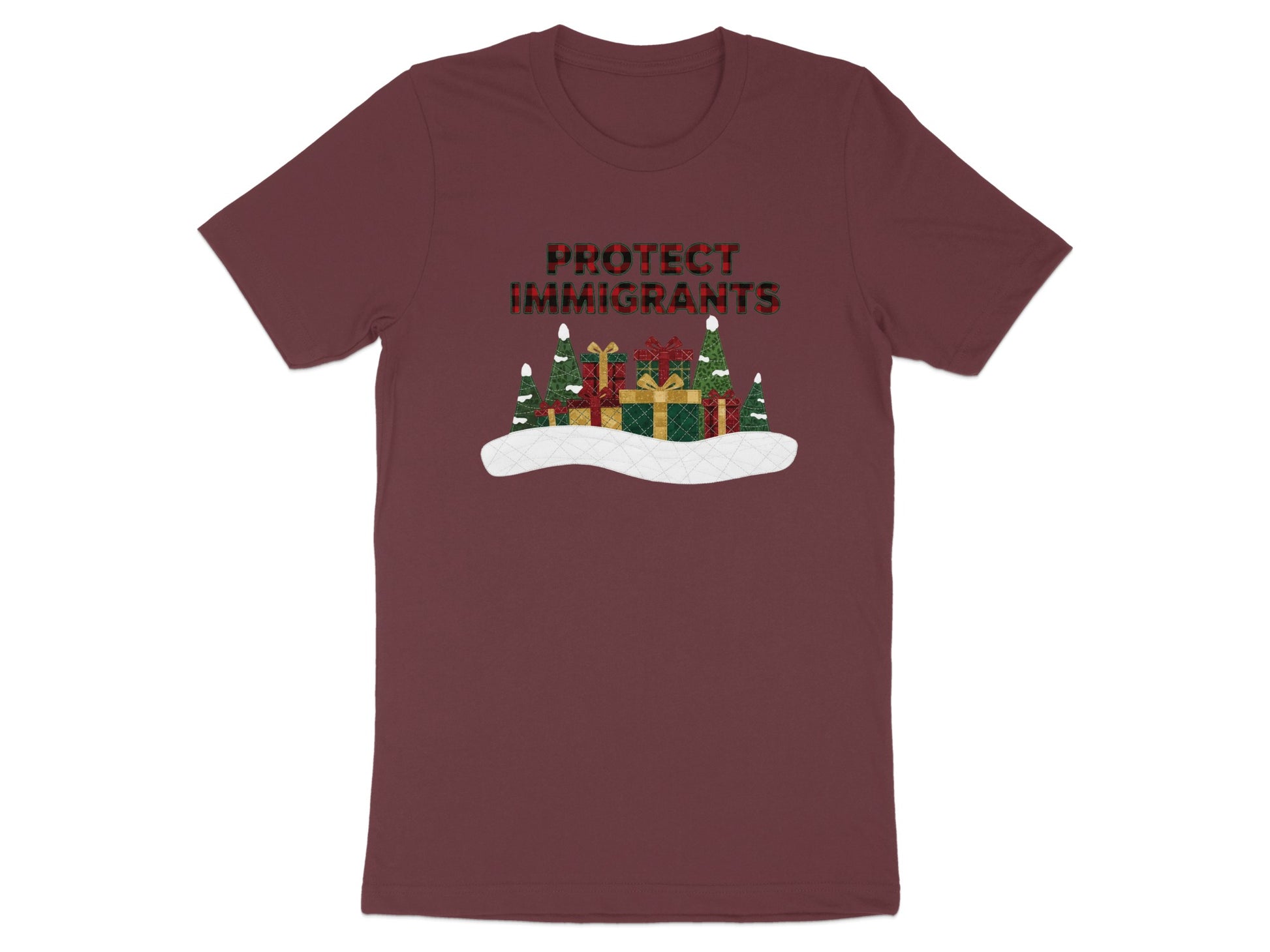 Protect Immigrants Christmas Themed T-Shirt