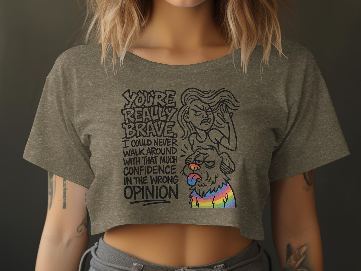 You're Really Brave Graphic Crop Top product