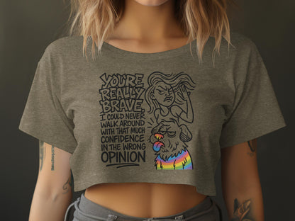 You're Really Brave Graphic Crop Top product