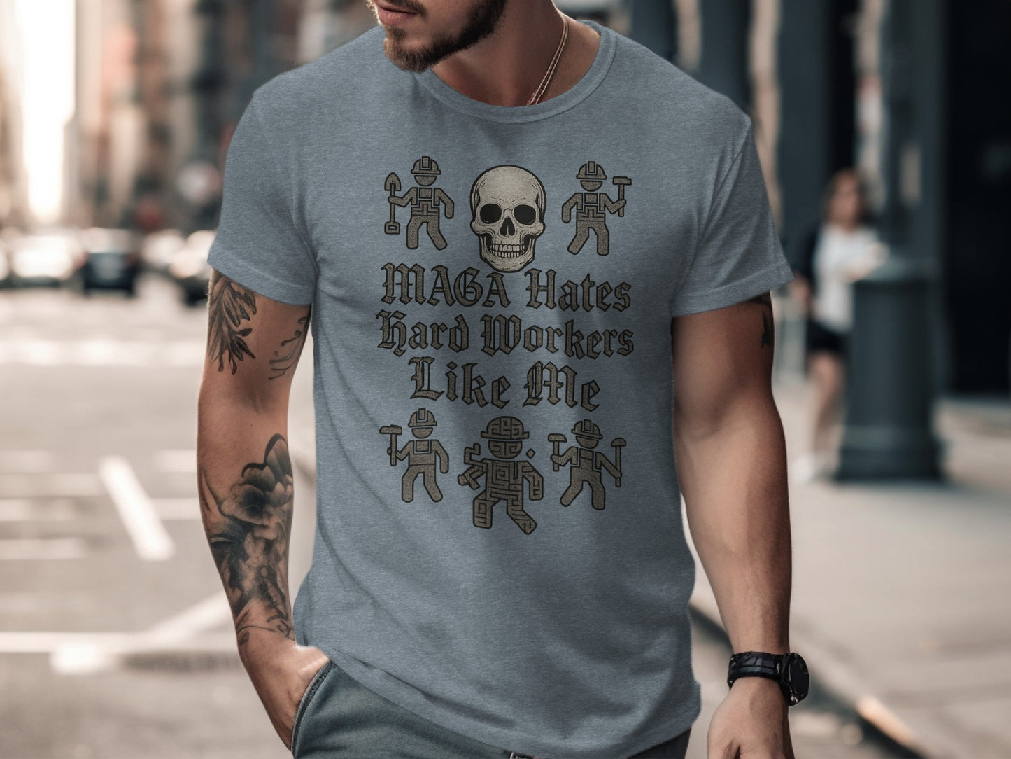 MAGA Hates Hard Workers Like Me Graphic T-Shirt