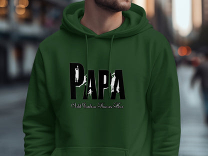 Personalized Papa Hoodie Custom Names Print Product