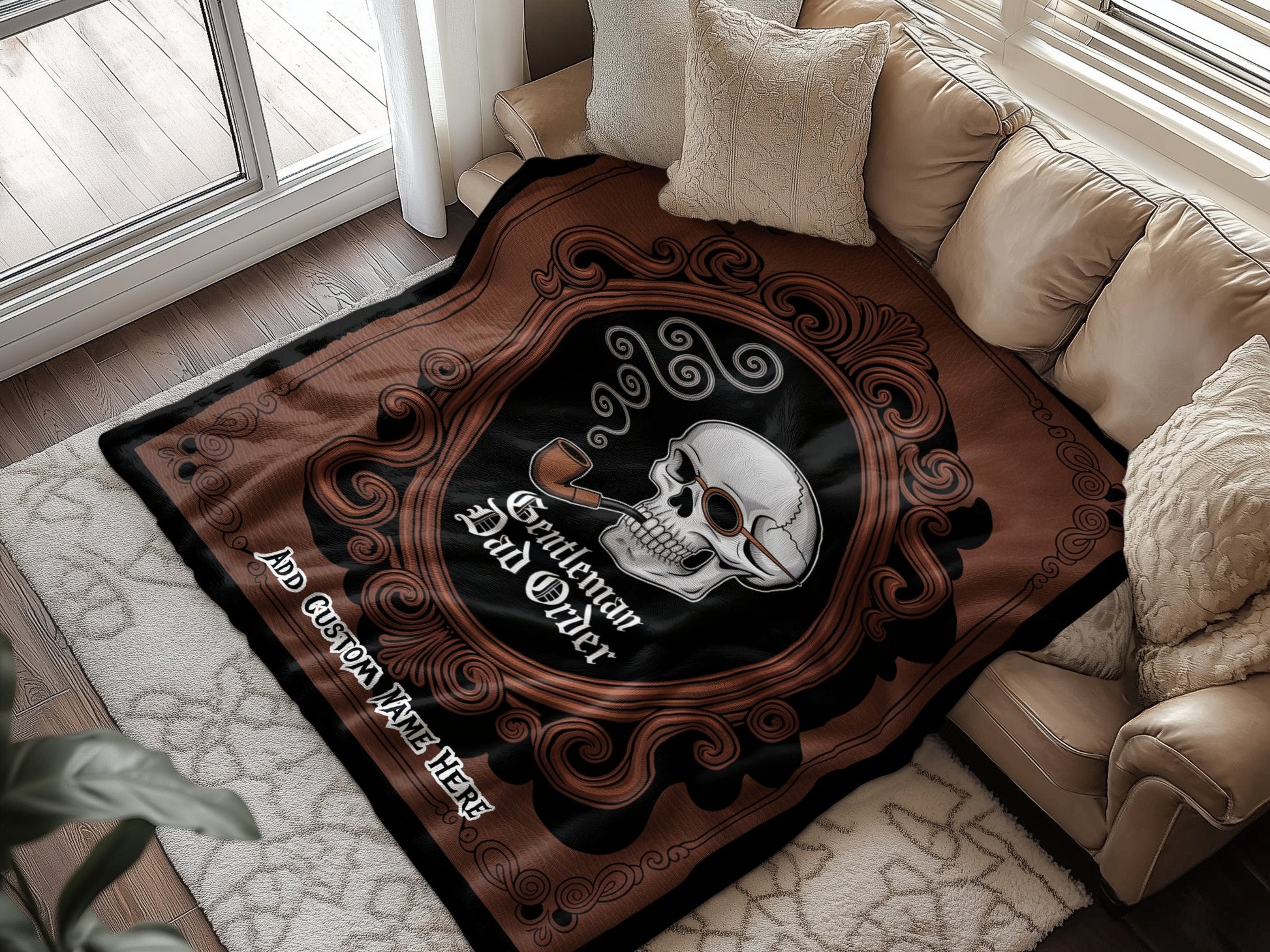 Gentleman of Bad Order Skull and Pipe Decor Product