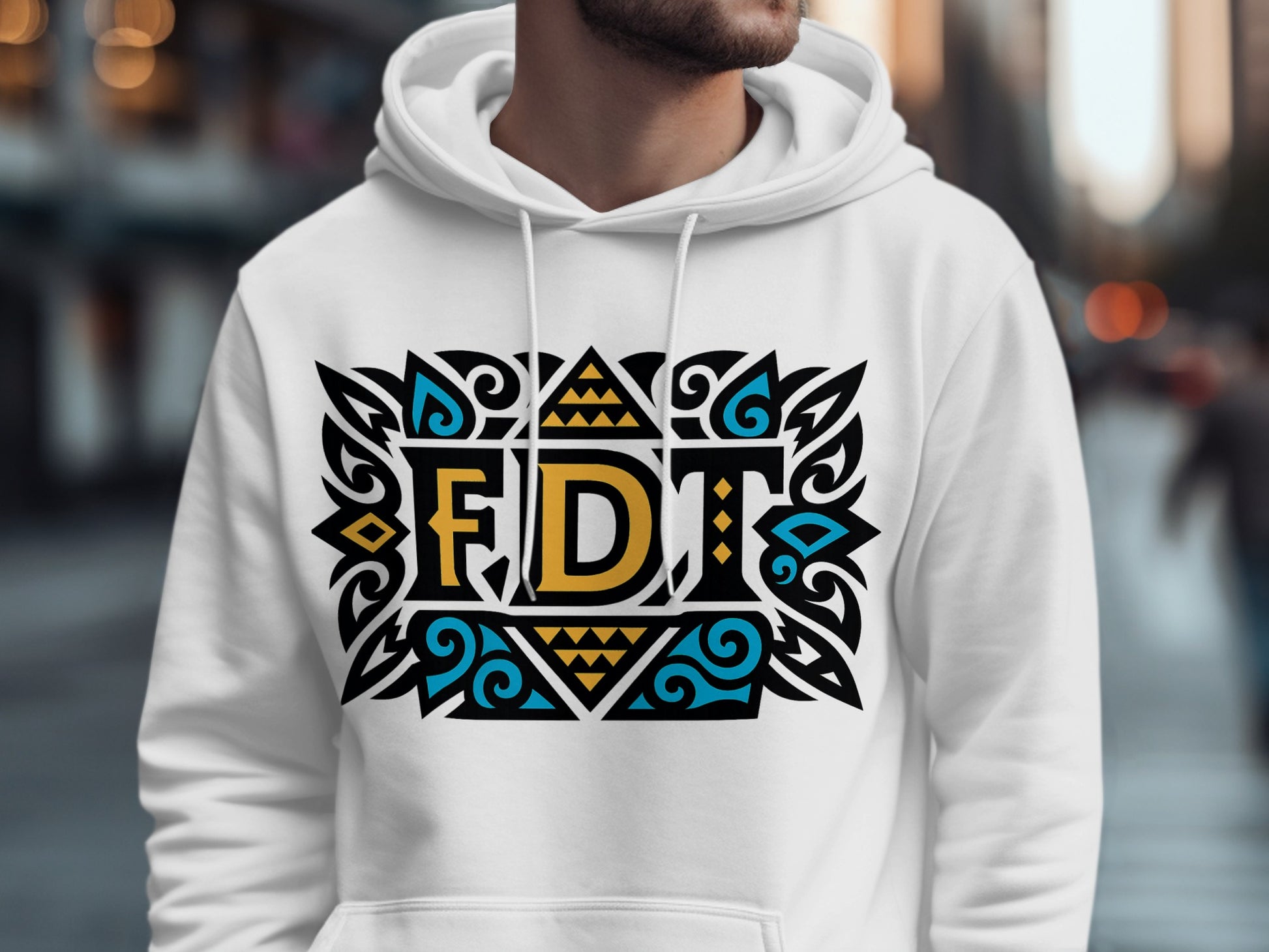 Colorful Geometric FDT Design Hoodie product