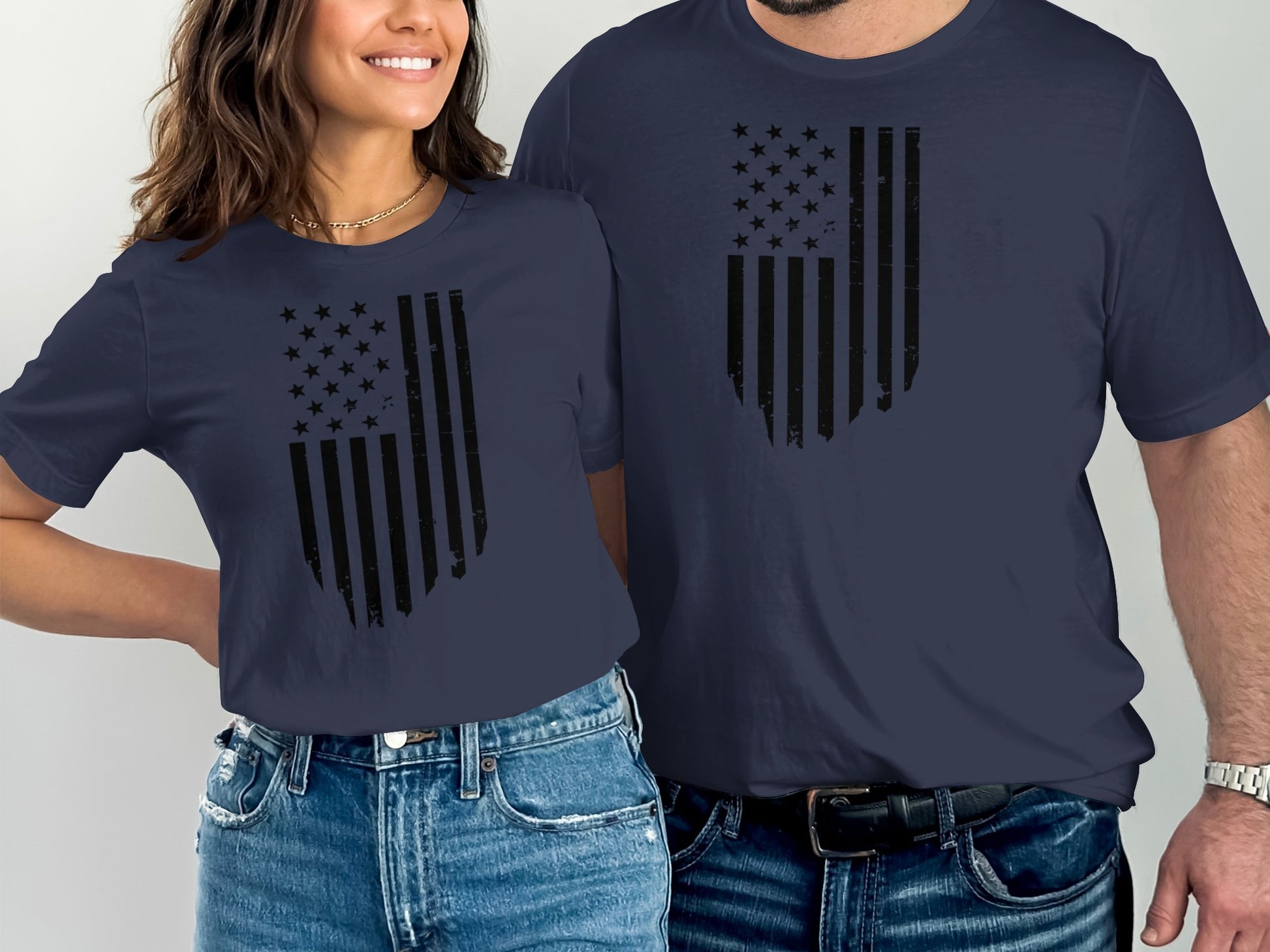Patriotic USA Flag Graphic Casual Wear T-shirt product