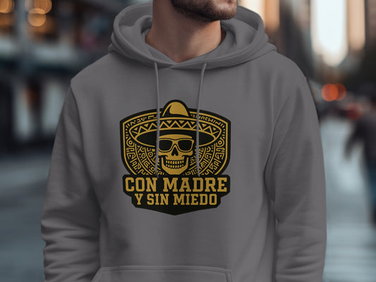 Con Madre Y Sin Miedo Skull Hoodie product