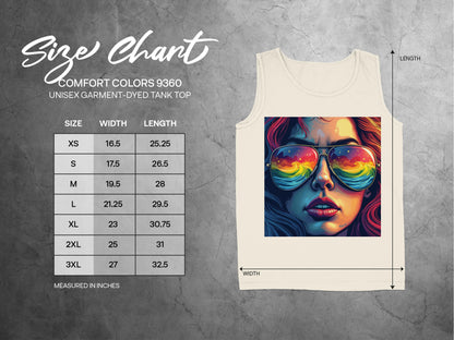 Vibrant Graphic Unisex Garment-Dyed Tank Top product