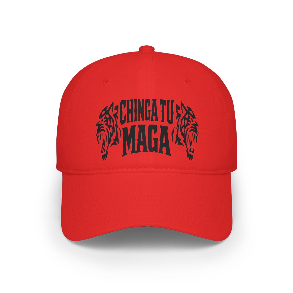 Chinga Tu Maga Red Hat with Tiger Graphics Cap