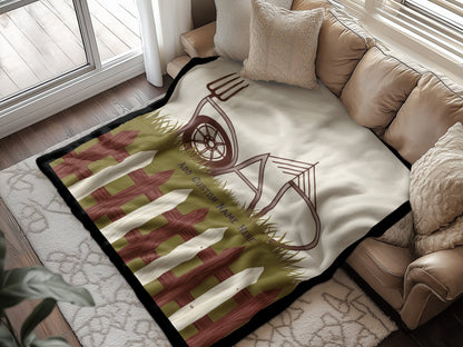 Add Custom Name Here Fence Design Blanket product