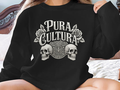 Pura Cultura Skull and Roses Long Sleeve Shirt product type