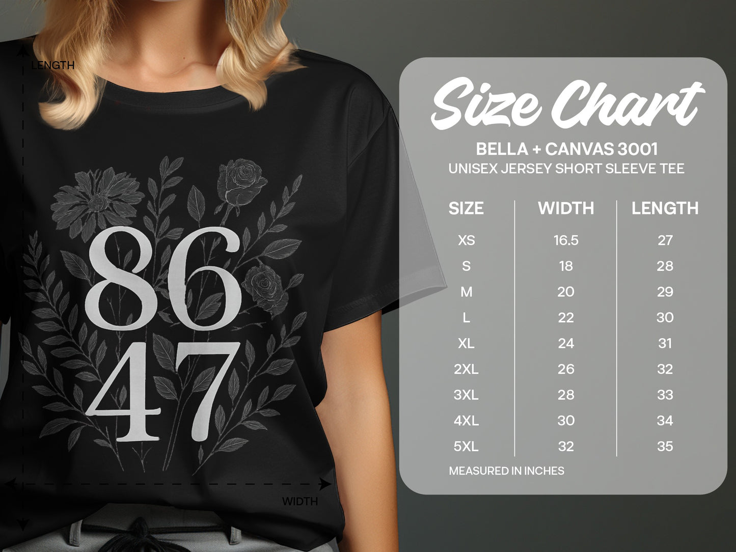 Elegant Floral Number Graphic Unisex Jersey Tee product