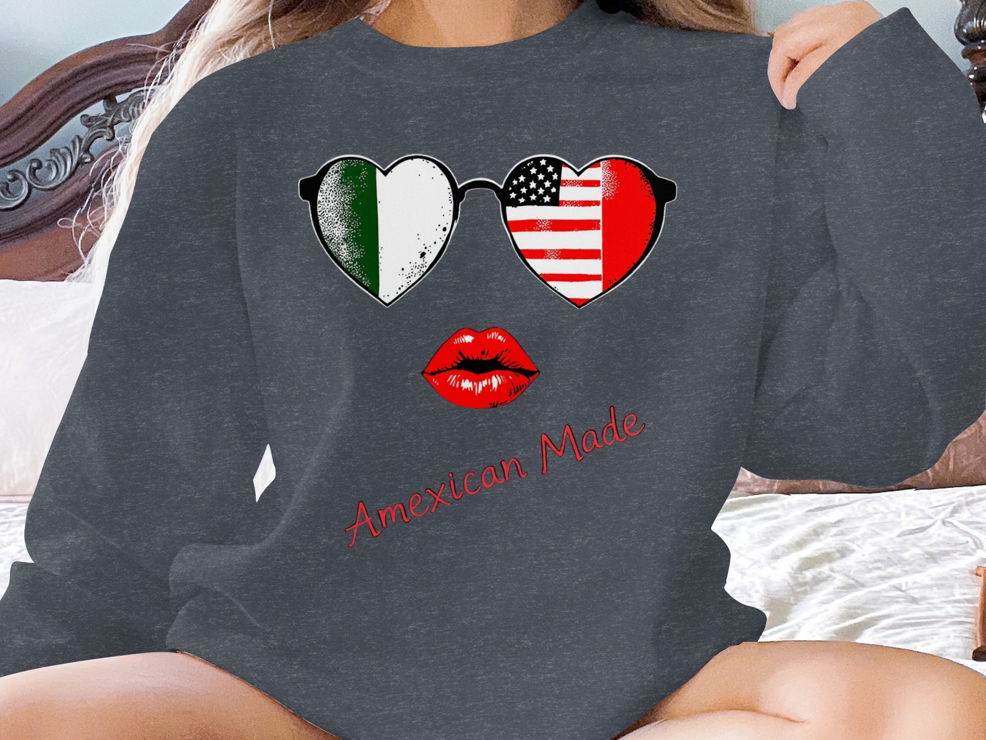 Heart Sunglasses Amexican Made Graphic Shirt product