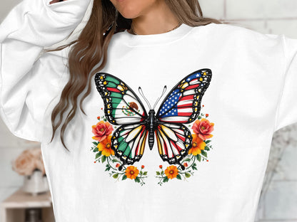 Colorful Butterfly and Flowers Graphic Sweatshirt product