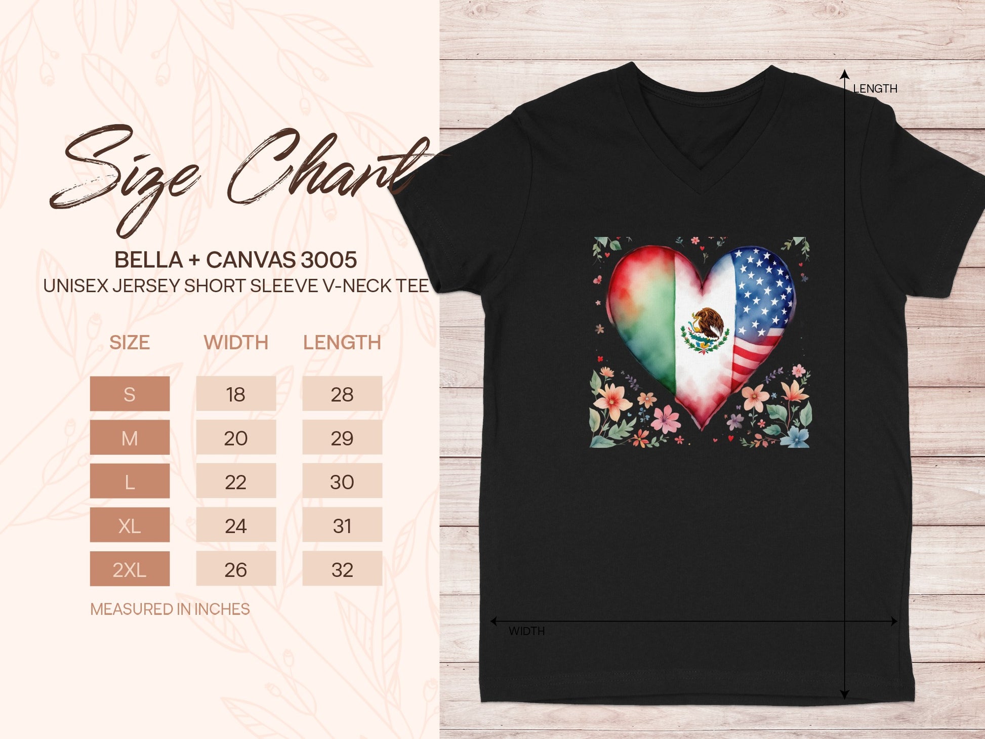 Heart of Flags Graphic Short Sleeve V-Neck Tee product type