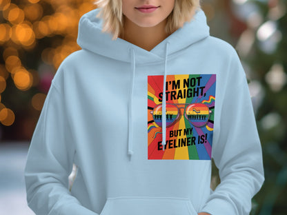 I'm Not Straight But My Eyeliner Is Hoodie product type