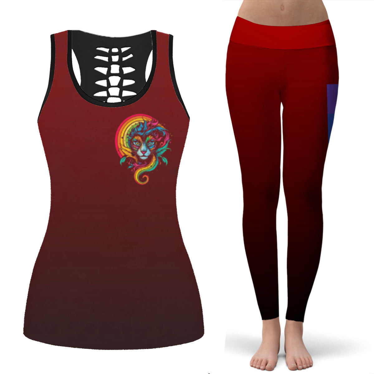 AOP Women's Hollow Tank Set