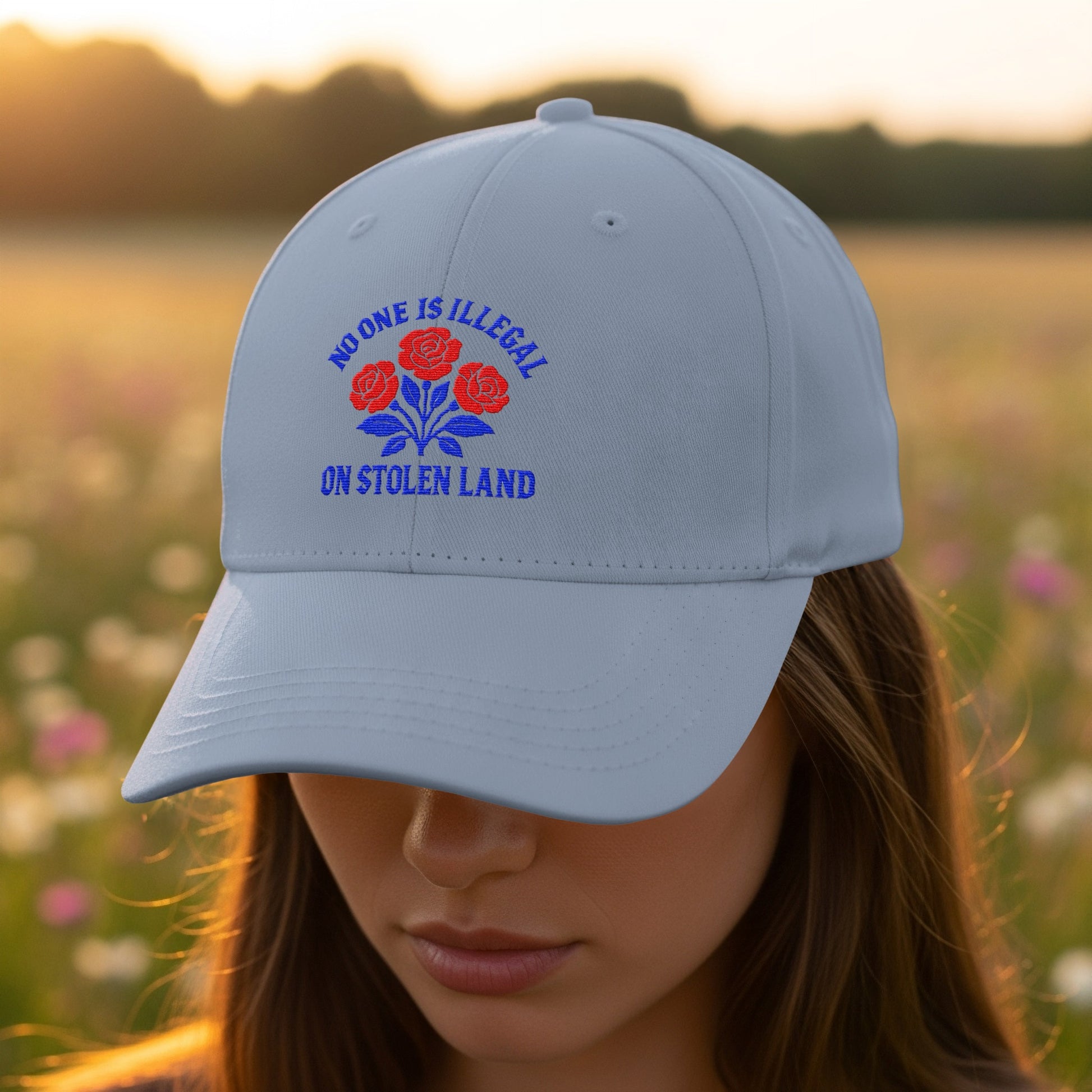 No One Is Illegal On Stolen Land Embroidered Hat product type