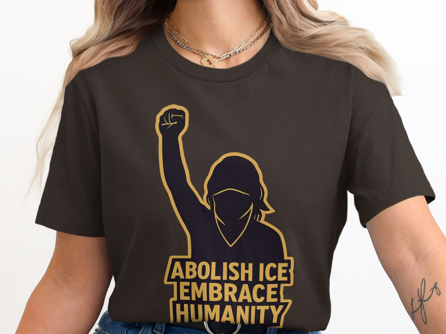 Abolish Ice Embrace Humanity Graphic T-shirt product