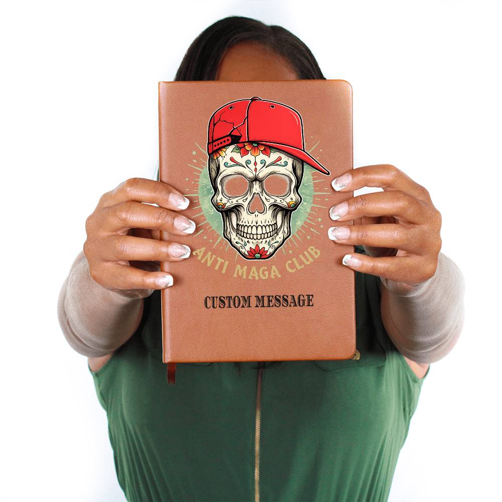 Copy Anti Maga Club Journal Gift Unique Graphic Vegan Leather Journal - Personalized Gift