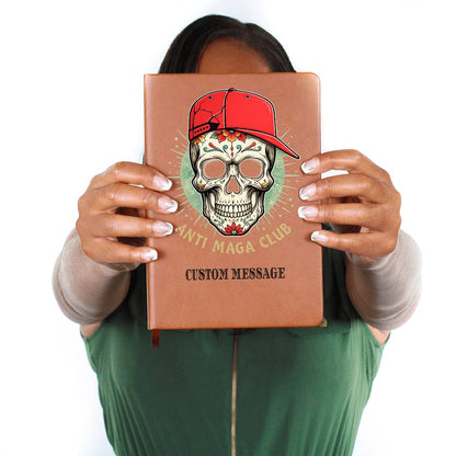 Copy Anti Maga Club Journal Gift Unique Graphic Vegan Leather Journal - Personalized Gift