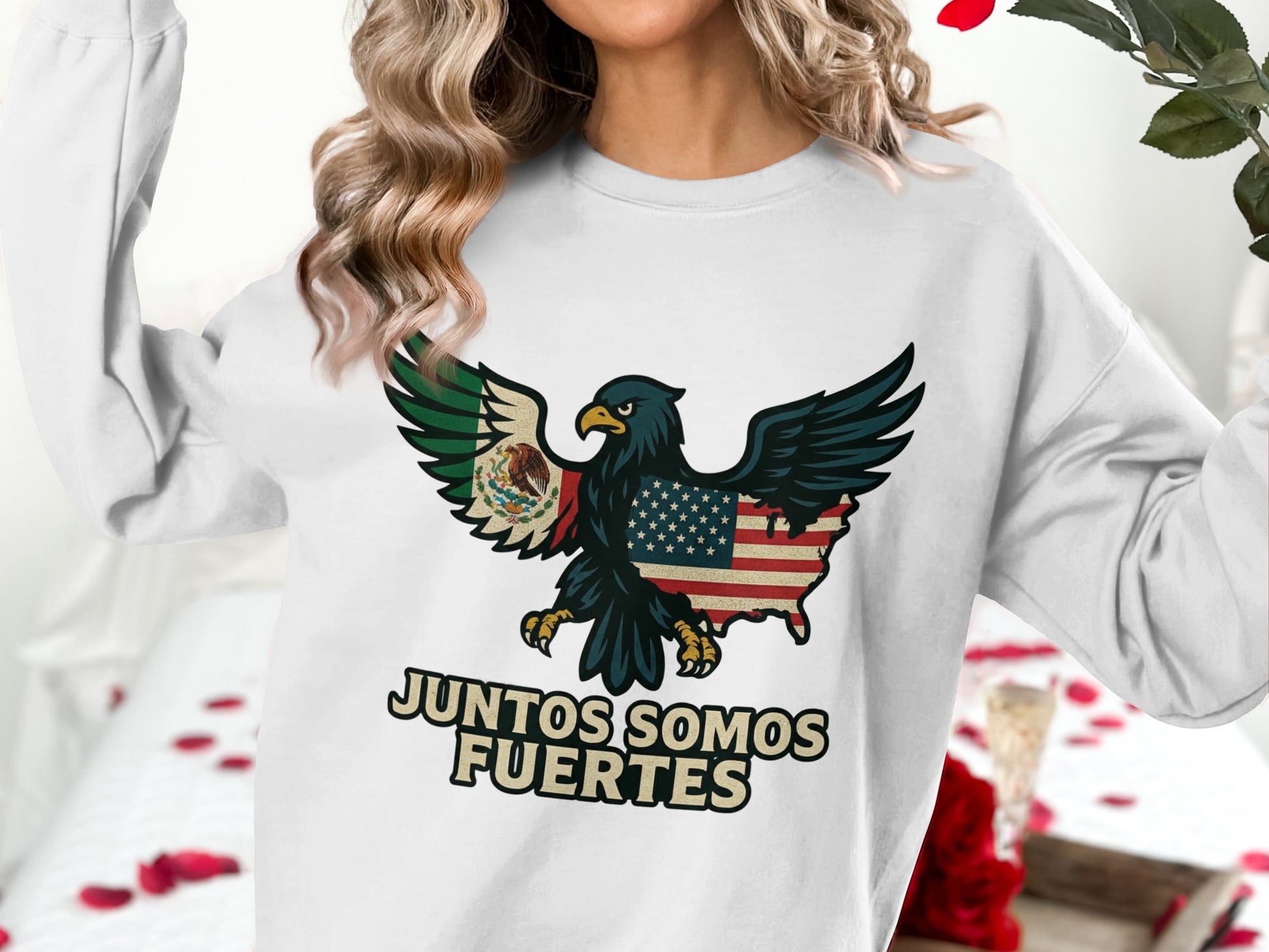 Juntos Somos Fuertes Graphic Eagle Sweatshirt product