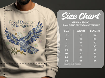 Proud Daughter Of Immigrants Eagle Sweatshirt