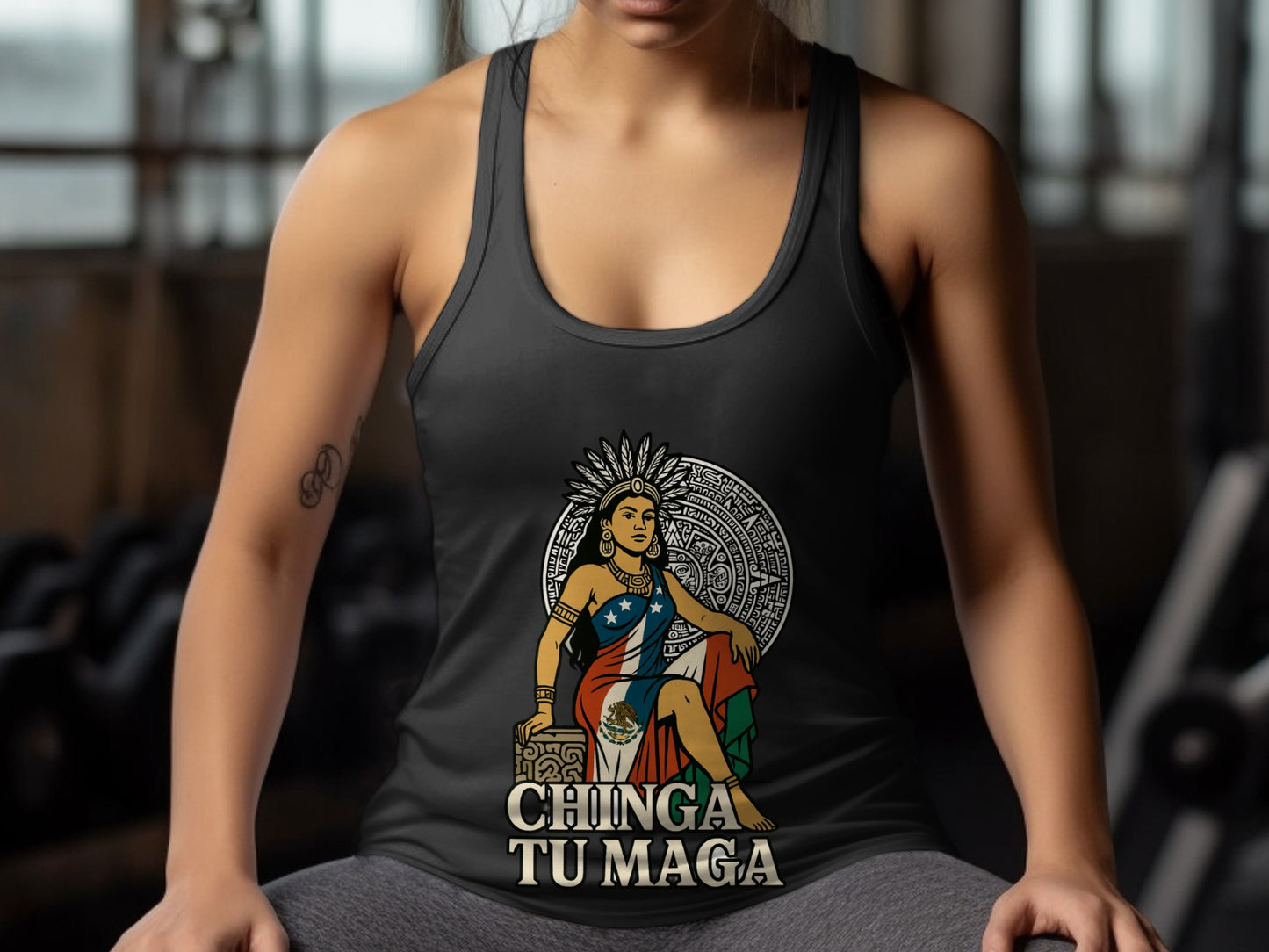Chinga Tu Maga Statement Graphic Tank Top