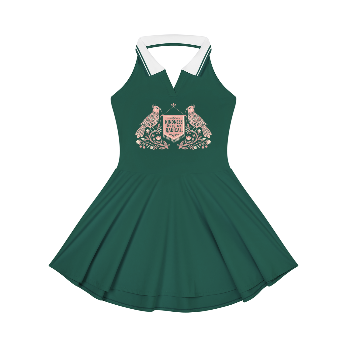Radical Resitst Dress with a Mission Women's Collared Halter A-Line Tennis Dress