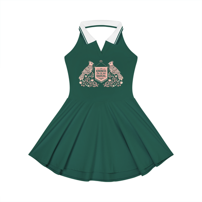 Radical Resitst Dress with a Mission Women's Collared Halter A-Line Tennis Dress