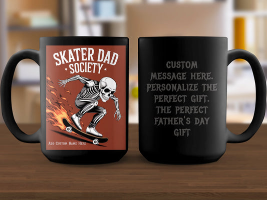 Skater Dad Society Skeleton Skateboard Mug product type