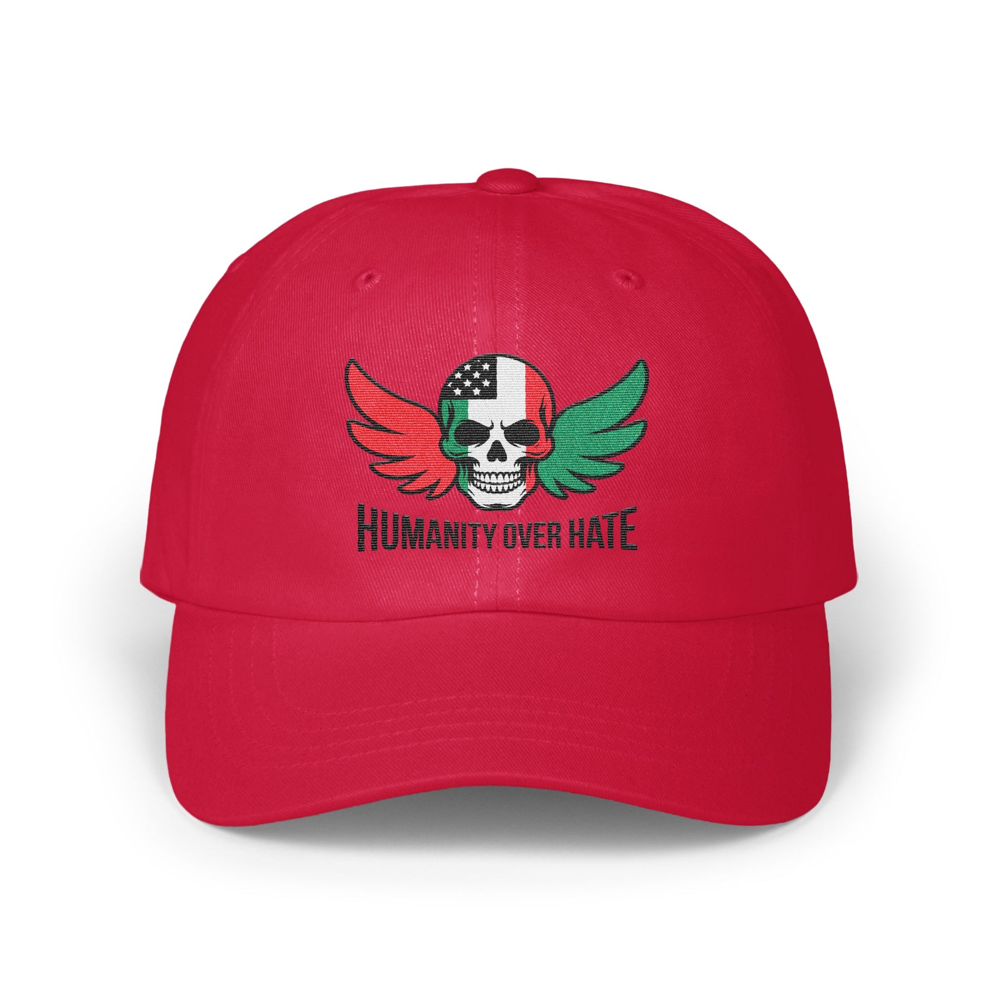 Humanity Over Hate Skull Wings Printed Hat product