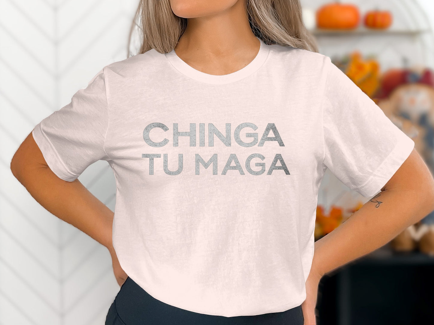 CHINGA TU MAGA Statement T-Shirt Bold Fashion
