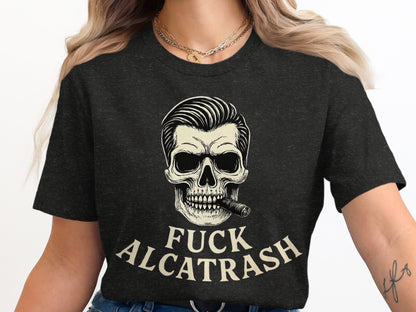 Edgy Skull Alcatrash Statement Tee Shirt Product